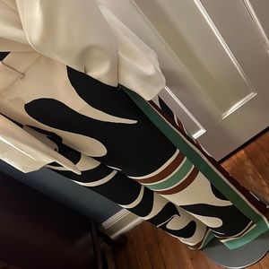 Zara printed wide leg pants